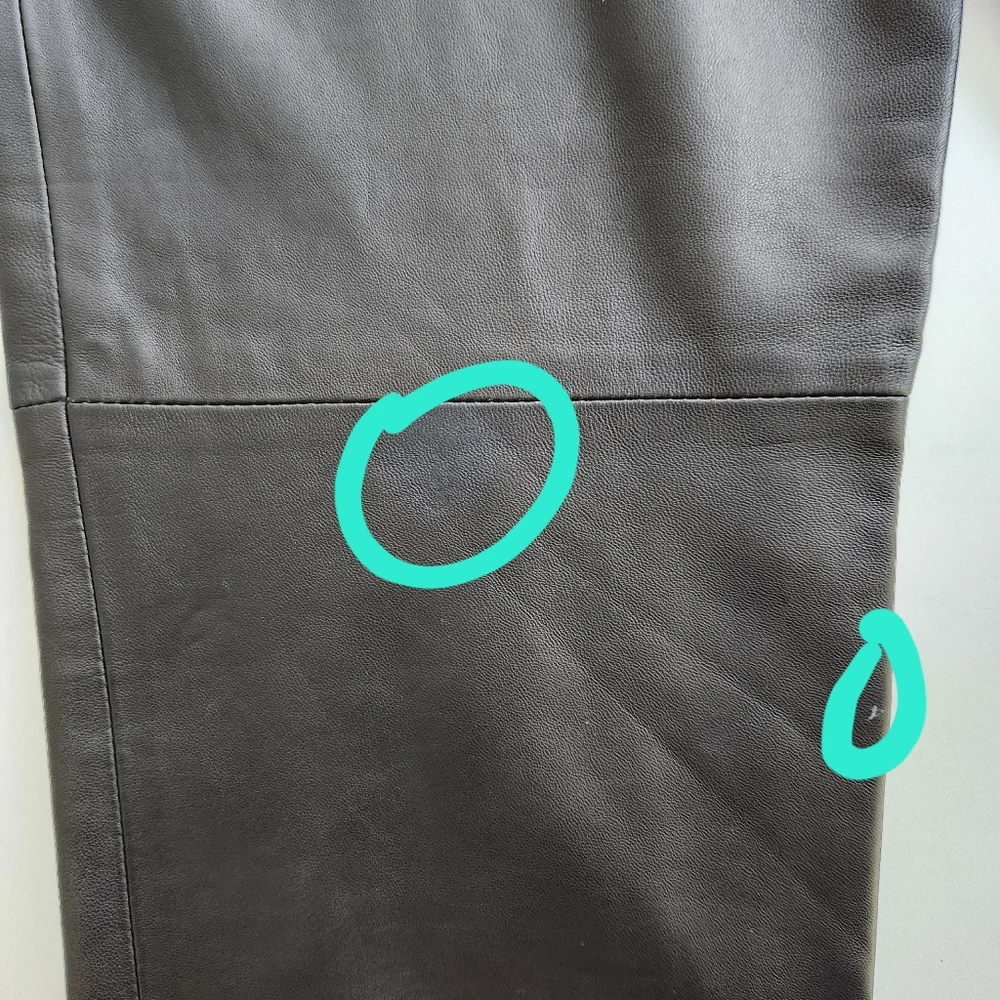 Dana Buchman Lamb Skin Leather Black Pants Size 2 - Picture 15 of 16
